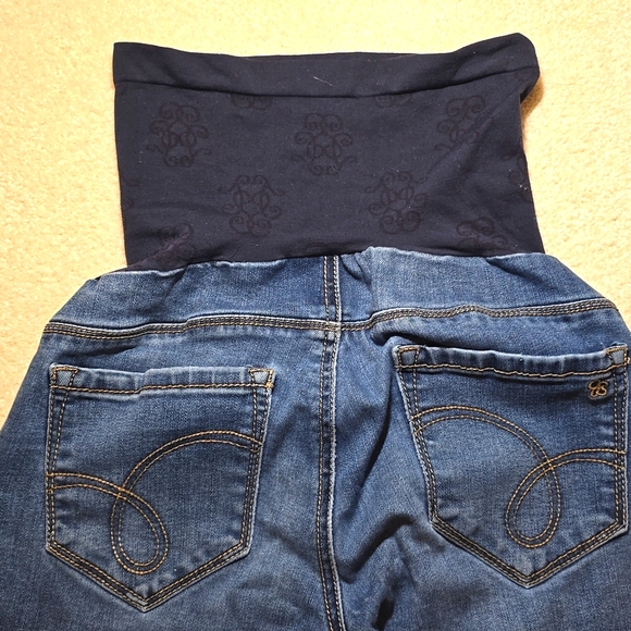 2 Petite Medium Jessica Simpson and Indigo Blue Maternity Boot Cut Jeans Bundle - Picture 7 of 13